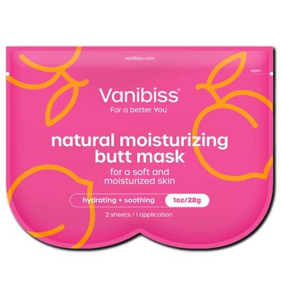 Vanibiss Butt Mask - Moisturizing Butt Mask for Women - Hydrating &amp; Soothing Beauty Mask for Your Bum - Collagen Mask Skincare for Buttocks - Sheet Mask (2 Sheets - Single Use)