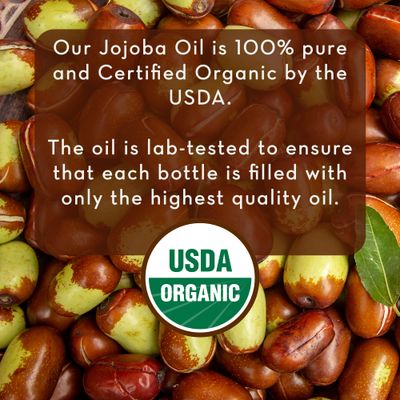 Pure Body Naturals Organic Jojoba Oil, 4 Fl Oz - 100% Pure, Organic, Cold Pressed Jojoba Oil for Skin, Face, Nails and Hair Growth - Carrier Oil for Mixing Essential Oils