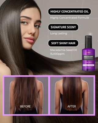 Kundal Intense Repair with Macadamia Damage Care Hair Serum [White Musk]- Premium Hair Essential Oil, Ultra Nourishing, Natural Ingredients. 100ml(3.38 fl oz)