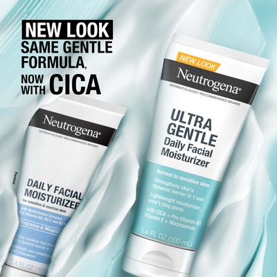 Neutrogena Fragrance Free Daily Facial Moisturizer, Face Moisturizer for Sensitive &amp; Dry Skin with Vitamin B3, Pro-Vitamin B5 &amp; Vitamin E, Supports Skin's Dynamic Barrier, 3.4 fl. oz
