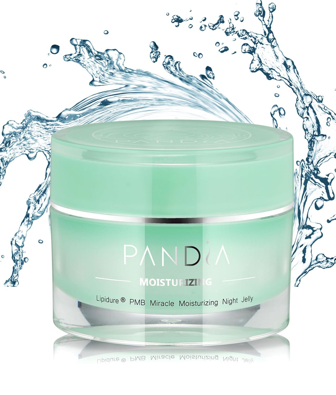 PANDIA Face gel mask Lipidure Moisturizing Overnight Gel Mask Hydrating, Rosa Flower Water Overnight Water Sleeping Mask gel cream 1.7 Fl OZ, White