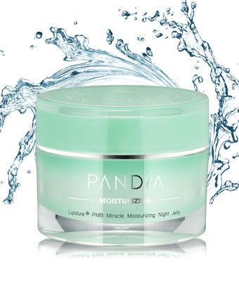 PANDIA Face gel mask Lipidure Moisturizing Overnight Gel Mask Hydrating, Rosa Flower Water Overnight Water Sleeping Mask gel cream 1.7 Fl OZ, White