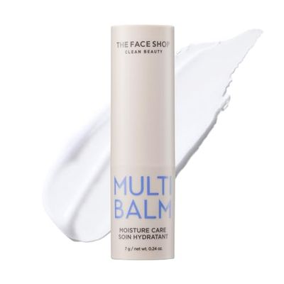 The Face Shop Moisture Care Multi Balm, All-in-one Daily Moisturizer Stick for Sensitive and Dry Skin, Korean Skin Care, Cooling, Hydrating &amp; Firming, Hyaluronic acid, Travel Essentials, Facial Balm