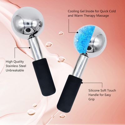 LYNSYXDD Ice Globes for Face Metal, Skin Care Ice Globes for Face, Ice Globes Stainless Steel for Eyes, Facial Roller Massager Tool Great Gift for Women and Mothers' Day (M)