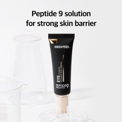 Medi-Peel Peptide9 Hyaluronic Volumy Eye Cream, Anti-Aging, Brightening, Reduces Wrinkles, Under Eye Bags, Dark Circles &amp; Puffiness Care, Hyaluronic Acids, Enhance Elasticity, Korean Skin Care