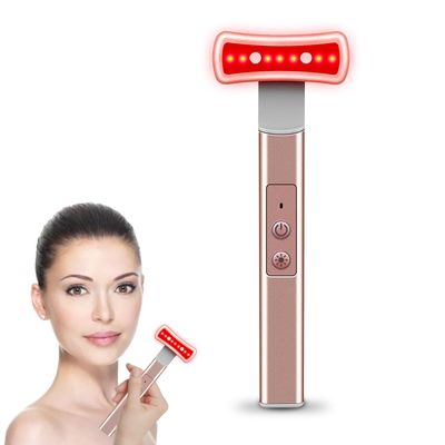 Red Light Therapy for Face, 6 in 1 LED Light Therapy Eye Equipment for Skin,Face Wand with Facial Massager, Skincare Facial Wand,Vibration, Thermal, MicrocurrentPortable Beauty Tools
