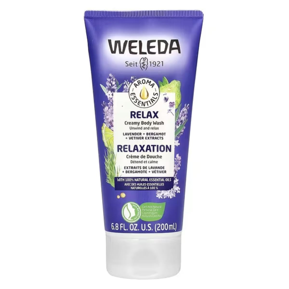 Weleda Aroma Essentials Relax Creamy Body Wash, Parabens Free, 6.8 Fluid Ounce (Pack of 1)