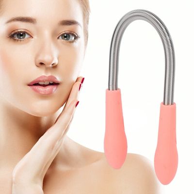 Spring Facial Hair Remover Skin Hair Exfoliator Hair Removal Spring Professional Women Threading Facial Hair Epilator for Upper Lip Chin Cheeks