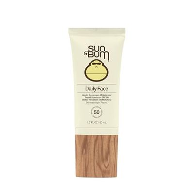 Sun Bum Daily SPF 50 Face Sunscreen Lotion| Broad Spectrum Moisturizing Facial Sunblock with Vitamin E | Vegan and Hawaii 104 Act Compliant (Octinoxate &amp; Oxybenzone Free) | Travel Friendly 1.7 oz