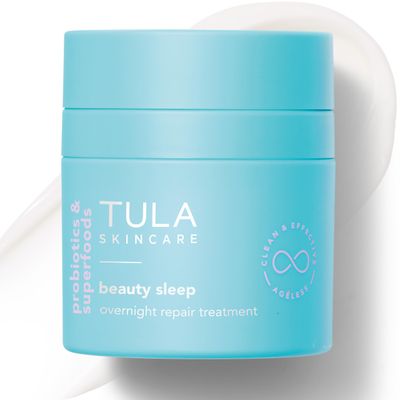 TULA Skin Care Beauty Sleep Overnight Repair Treatment - Anti-Aging, Night Cream, Contains Natural Peptides, AHAs, &amp; Vitamin C to Reduce the Appearance of Lines and Dull Tone, 1.7 oz.