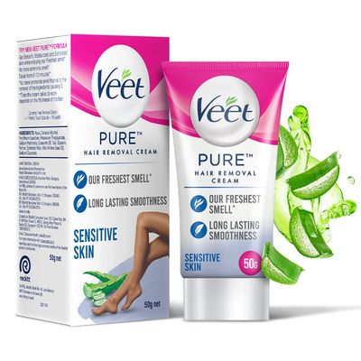Veet Silk &amp; Fresh Hair Removal Cream, Sensitive Skin - 50 g