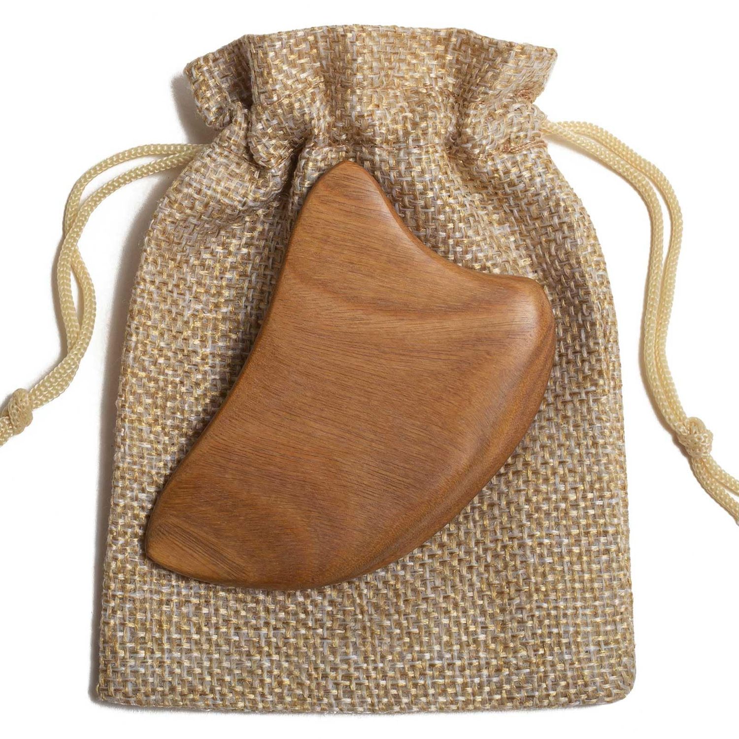Moreinday Gua Sha Tool for Face, Gua Sha Facial Tools for Face Massage, Wooden Guasha Tool Reduce Puffiness - Green Sandalwood