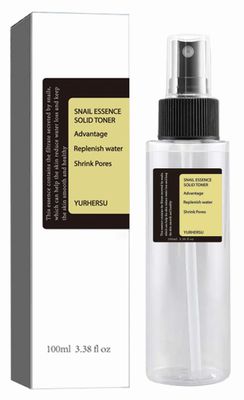 Snail Essence Solid Toner Spray, Replenish Water Shrink Pores, Hydrating Serum for Face Wrinkles &amp; Fine Lines &amp; Dull Skin; 100ml/3.38 fl.oz; WGT-JH