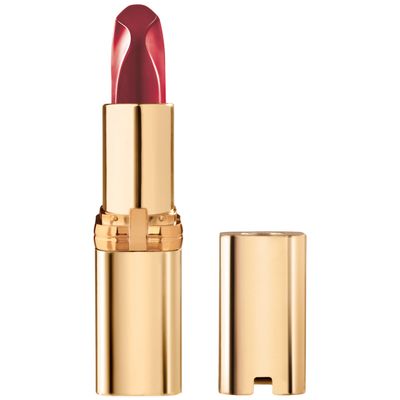LOral Paris Colour Riche Red Lipstick, Long Lasting, Satin Finish Smudge Proof Lipstick with Hydrating Argan Oil &amp; Vitamin E, Reds of Worth, Ambitious Red, 0.13 Oz