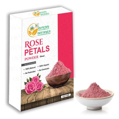 Herbs Botanica Organic Rose Petal Powder - Natural, Chemical-Free Rose Powder for Face Masks, Skin Care, DIY Beauty, Aromatherapy, and Culinary Use - 2 oz, No Added Preservatives or Colors