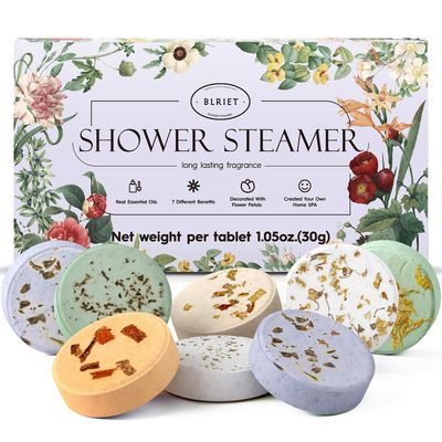 Shower Steamers Aromatherapy BLRIET 8 Pack Gifts for Women Mom, Valentines Day Gifts for Her Stress Relief Home Spa, Birthday Gift Lavender Natural Essential Oil Self Care Relaxation Shower Bombs Teen