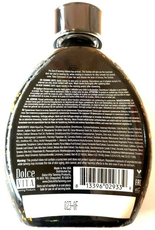 The Sicilian 200X Dark Black Bronzer Tanning Lotion - BEST Tanning Lotion For Glowing Skin - Gradual Bronzing &amp; Sunless Self Tanner Lotion - Luxurious Sunless Body Tanning Lotion Nourishes Skin
