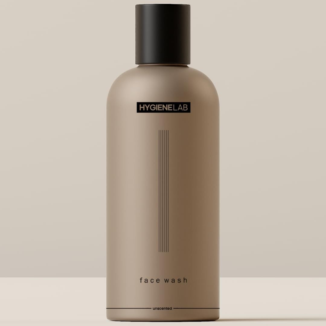 HygieneLab Men&#39;s Face Wash - EWG Verified, Gentle Daily Facial Cleanser for Men, Hydrating Formula with Aloe Vera, Niacinamide and Vitamin C - 5 fl oz