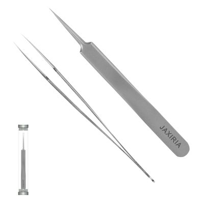 MUZE Professional Facial Milia Removal and Whitehead Pointed Tweezers - Precision Sharp Needle Nose Tool for Blackhead ,Pimple Popper &amp; Fat Particles Remover - Zit and Pimple Acne Removal