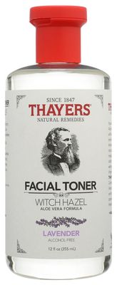 THAYERS Alcohol-Free Witch Hazel with Organic Aloe Vera Formula Toner, Lavender, Clear, Unscented, 12 Fl Oz, Pack of 2
