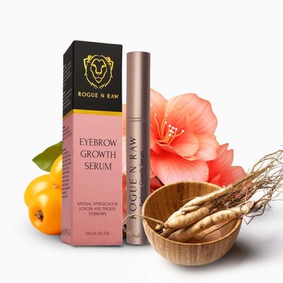 Rogue N Raw - Eyebrow Growth Serum - 3ml Natural Ingredients Eyebrow Serum to Grow Thicker Brows, Eyebrow and Eyelash Enhancing Serum