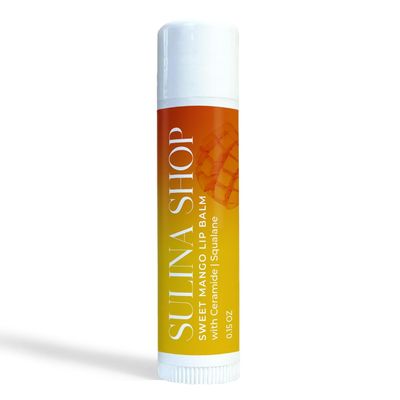 Mango Lip Balm Hydrating &amp; Nourishing, Natural, Long-Lasting Lip Moisturizer with Castor Oil, Barrier Protection, Smooth Lip Care, Chapped Lip Repair, Non-Waxy &amp; Cruelty-Free, Gentle for All Ages
