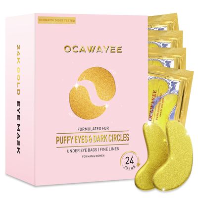 Under Eye Patches (24 Pairs) - Under Eye Masks with Abundant Collagen - Gel Under Eye Cream for Beauty &amp; Personal Care - Eye Patches for Dark Circles, Puffy Eyes, Fine Lines, Under Eye Bags, Wrinkles