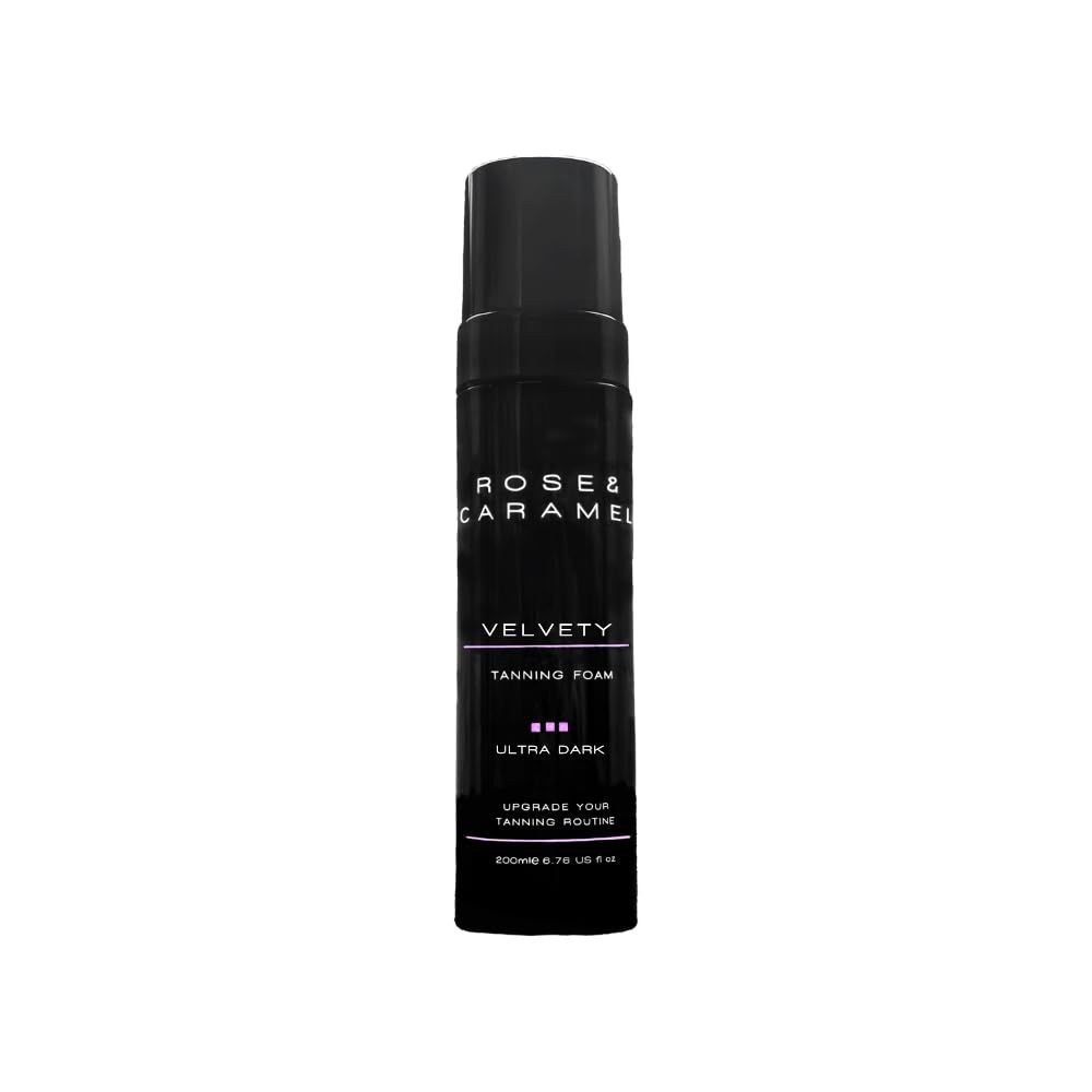 Rose &amp; Caramel Velvety Dark Olive Self Tanning Mousse 200ml, Darkest Self Tanning Foam With Zero Orange Tones