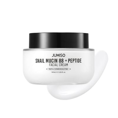 JUMISO Snail Mucin 88 + Peptide Cream 100ml | Kbeauty, for Sensitive Skin, Calming Acne, Strengthening Skin Barrier, Controlling Oil