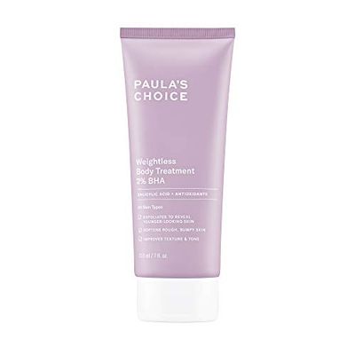 Paula&#39;s Choice Weightless Body Treatment 2% BHA, Salicylic Acid &amp; Chamomile Lotion Exfoliant, Moisturizer for Keratosis Pilaris (KP) Prone Skin &amp; Clogged Pores, Fragrance-Free &amp; Paraben-Free