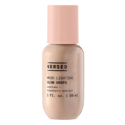 Versed Mood Lighting Luminizing Glow Drops, Sheer Golden - Liquid Highlight &amp; Bronzing Drops with Illuminating Light-Reflecting Pigments - Antioxidants &amp; Hydrating Hyaluronic Acid - Vegan (1 fl oz)