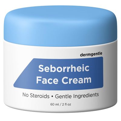 Seborrheic Face Cream - Relieves Seborrheic Dermatitis with MCT Oil, Squalane - Moisturizing Face and Body Anti Itch Cream for Sensitive Skin Seb Derm Sebderm - No Steroids for Lasting Results