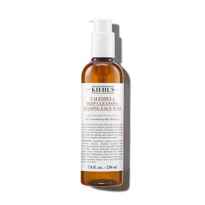Kiehl&#39;s Calendula Deep Cleansing Face Wash, Balances Skin While Gently Removing Impurities, Soothing and Refreshing, Boosts Moisture Barrier for Soft-Feeling Skin, Paraben + Sulfate Free - 7.8 fl oz