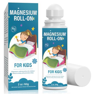 NECALON Magnesium Lotion for Kids, Natural Magnesium Lotion for Sleep, Topical Magnesium Lotion Supports Children Bedtime &amp; Night Calming, Suitable for All Skin Type, 60 g