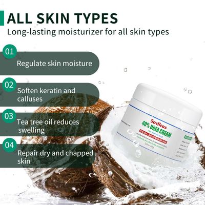 SACLLCAS Urea Cream 40% Plus Salicylic Acid 2% - Fast Absorption, No Strong Odor. Foot Dry and Cracked Foot Cream, Gentle Exfoliating Moisturizing, Suitable for Feet, Hands and Knees