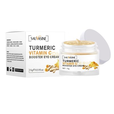 Turmeric + Vitamin C Eye Cream, Turmeric Under Eye Cream for Dark Circles and Puffiness, Anti Aging Cream Correction for Puffy Eye Bags Fine Lines Dark Circles Wrinkles Eye Firming Even Skin Tone