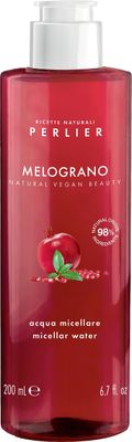 Perlier Pomegranate Micellar Cleansing Water - Gentle Makeup Remover &amp; Skin Refresher - Hydrating &amp; Antioxidant-Rich Formula - 6.7 fl oz