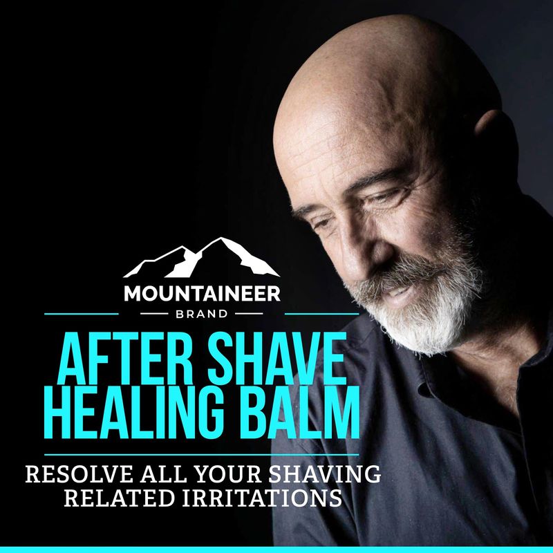 Mountaineer Brand All Natural Post Shave Balm | Soothes, Cools, and Refreshes Sensitive Skin After Shaving | Aftershave Lotion For Men | Calms Irritation | Smokey Bourbon Scent | 2oz