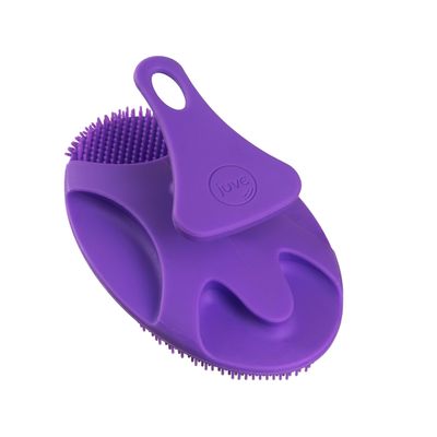 Juve Silicone Shower Scrubber- Body and Face Exfoliator for Women and Men- Exfoliating Bath Brush for Showering- Wash Away Excess Skin- Bathing Essentials Products and Accessories for Hygiene