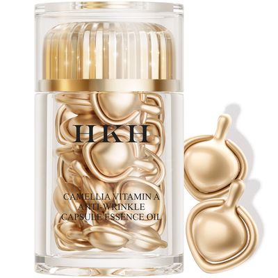 HKH Retinol + HPR Serum for Face - Anti-Aging Wrinkle Night Retinol Capsules, Peptide Serum for Women, Reduce Fine Lines, Tighten Sagging Skin, Fragrance-Free, Alcohol-Free &amp; Non-Greas