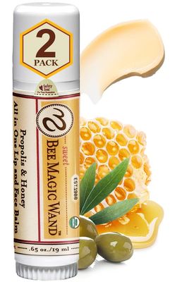 Medicine Mama&#39;s Sweet Bee Magic Organic Lip Balm Chapstick, 0.65 oz, 2 Count