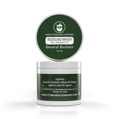 Oak City Beard Company - Woodland Ranger - 4 Ounce - Beard Butter - Beard Conditioner - Pine - Cedarwood - Fir
