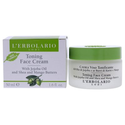 L&#39;Erbolario Toning Face Cream - Contains Jojoba Oil, Shea And Mango Butters - Moisturizing And Nourishing Treatment - Light Texture Can Be Applied Day Or Night - Tones And Softens Skin - 1.6 Oz