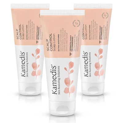 KAMEDIS Moisturizer Leave-On Botanical Scalp Lotion. For Dandruff, Dry, Itchy, Flaky and Sensitive Scalp Skin. Over-Night Head Mask, Parabens Free. 3.38 Fl Oz. (Scalp Lotion (3pk))