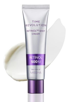 MISSHA Time Revolution Night Repair Retinol 500 Shot Cream 2.02 Fl oz - Advanced Korean Retinol Cream for Face, Skin Barrier Strengthening, Improved Elasticity &amp; Radiance, Overnight Moisturization