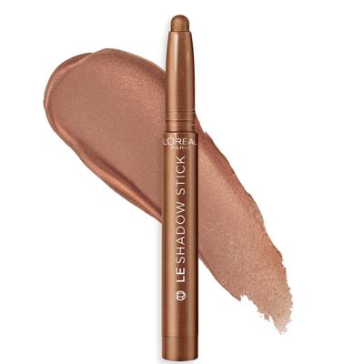 LOral Paris Makeup Le Shadow Stick Eyeshadow, Blendable, Smudge-Resistant, Cream Eyeshadow, Magnetic Bronze, 0.05 Oz