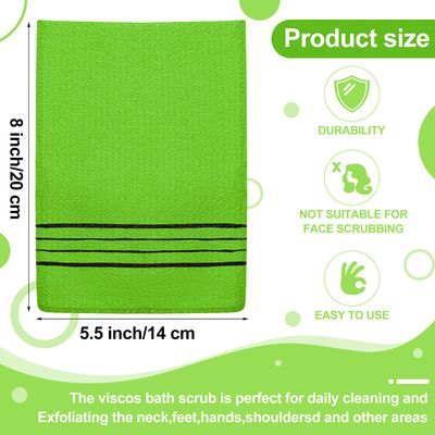 Tatuo 12 Pieces Korean Exfoliating Mitt Exfoliating Glove Italy Towel Body Skin Scrubber Exfoliating Scrubber for Remove Dead Skin Exfoliating Washcloth Korean(Small,Yellow, Green, Blue, Pink)