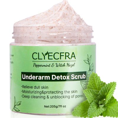 Peppermint Underarm Detox Scrub,Armpit Detox For Women,Body Scrub &amp; Detox Cleanse,Body Exfoliator Scrub For Deeply Cleanses,Exfoliates,Moisturizes&amp;Relieves Odor,for Armpits,Elbows,Knee &amp; Whole Body