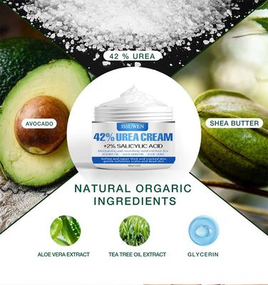 Urea Cream 42% Plus Salicylic Acid 2%, Urea Foot Cream for Foot Care Cracked Heel Treatment Knees Elbows Hands Repair Treatment, Feet Moisturizer Corn Callus Dead Skin Deep Moisturizes