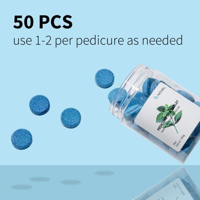 NOVAL Pedicure Supplies Spa Tablets Foot Bath Foot Soak for Softening Skin Care, 100g (Mint)